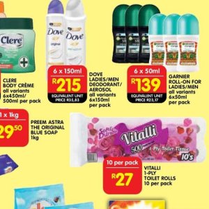 Roll-on garnier  at Shoprite