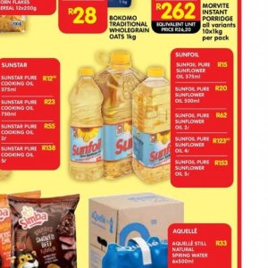Sunflower oil at Shoprite