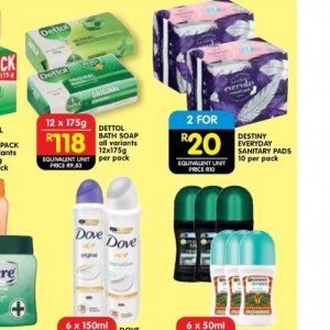 Sanitary pads at Shoprite