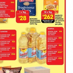 Sunflower oil at Shoprite