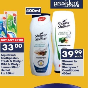 Shower at President Hyper