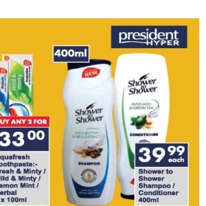 Shower at President Hyper