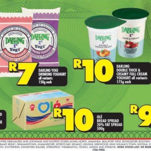 Yoghurt at Shoprite