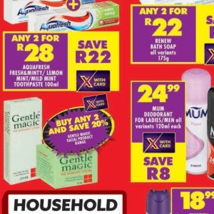 Toothpaste aquafresh  at Shoprite
