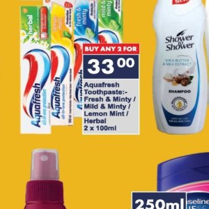 Toothpaste aquafresh  at President Hyper