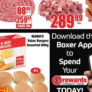 Burgers at Boxer Superstores