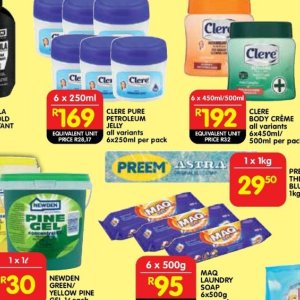 Petroleum jelly at Shoprite