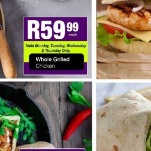Grilled chicken at Take n Pay