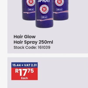 Hair spray at Africa Cash and Carry