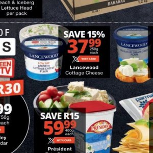 Cottage cheese at Checkers