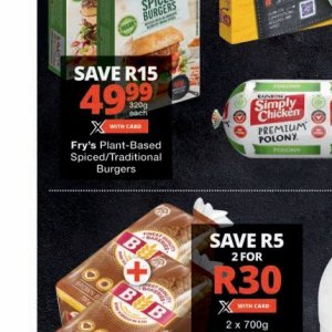 Spiced burgers at Checkers