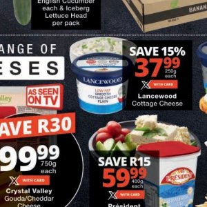 Cottage cheese at Checkers