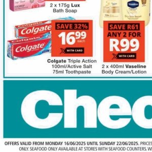 Toothpaste colgate  at Checkers