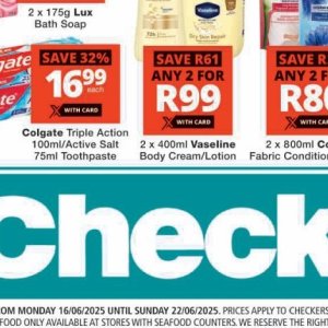 Body cream at Checkers