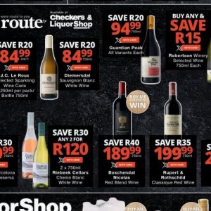 Wine at Checkers