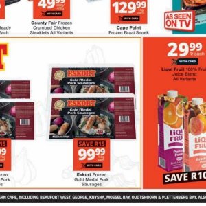 Sausages at Checkers