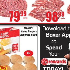 Burgers at Boxer Superstores