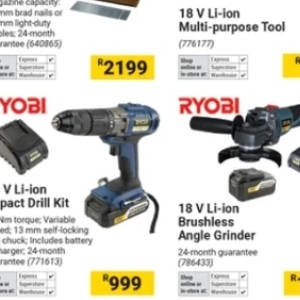 Grinder at Builders Warehouse