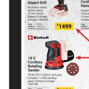 Orbital sander at Builders Warehouse