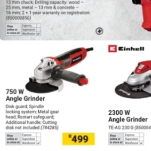Grinder at Builders Warehouse