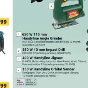 Orbital sander at Builders Warehouse