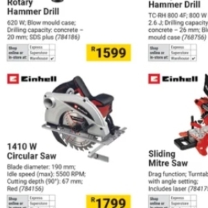 Saw at Builders Warehouse