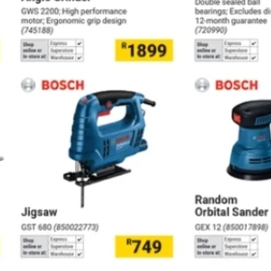 Orbital sander bosch  at Builders Warehouse