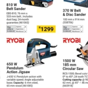 Circular saw at Builders Warehouse