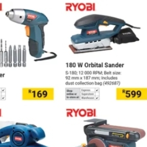 Orbital sander at Builders Warehouse