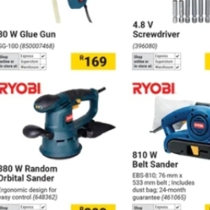 Orbital sander at Builders Warehouse