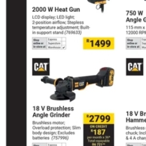 Grinder at Builders Warehouse