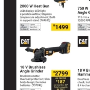 Grinder at Builders Warehouse