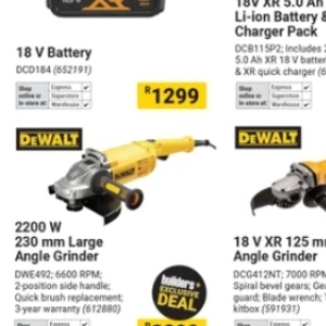 Grinder at Builders Warehouse