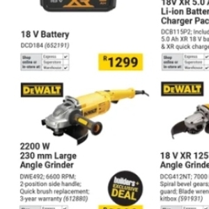 Grinder at Builders Warehouse