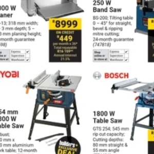 Saw at Builders Warehouse