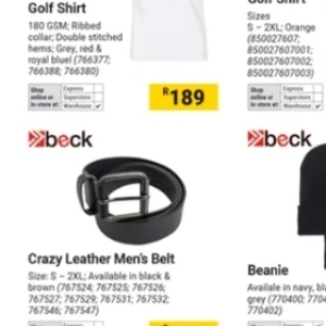 Leather at Builders Warehouse