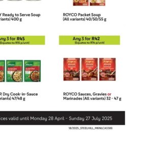 Sauces at Makro