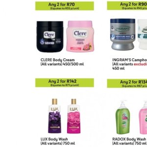Body cream at Makro