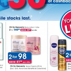 Body lotion at Clicks