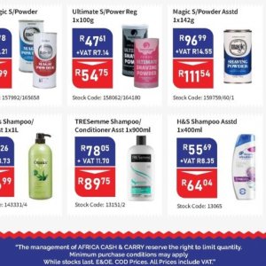 Shampoo at Africa Cash and Carry