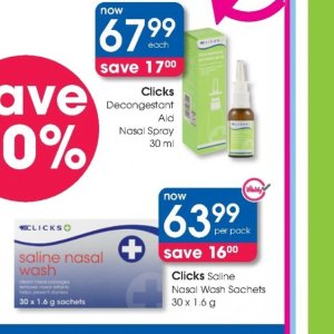 Nasal spray at Clicks