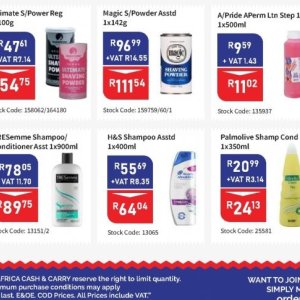 Shampoo at Africa Cash and Carry