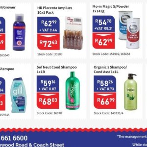 Shampoo at Africa Cash and Carry