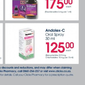 Oral spray at Clicks