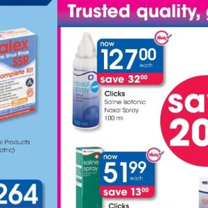 Nasal spray at Clicks