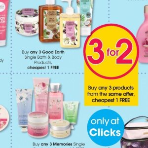 Body oil at Clicks