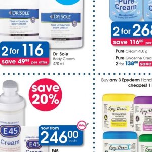 Body cream at Clicks