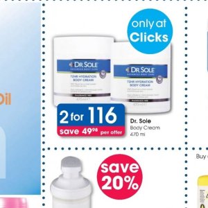 Body cream at Clicks