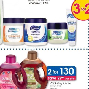 Body cream at Clicks