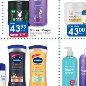 Body cream at Clicks